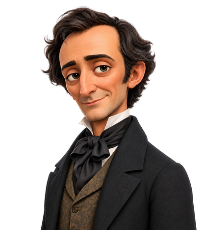 Portrait de Baudelaire, l’agent de rédaction de Vaucanson et Maillardet.